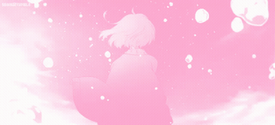 A Picture Of A Girl With A Pink Background That Says ' Sews2 Tumblr ' On It GIF