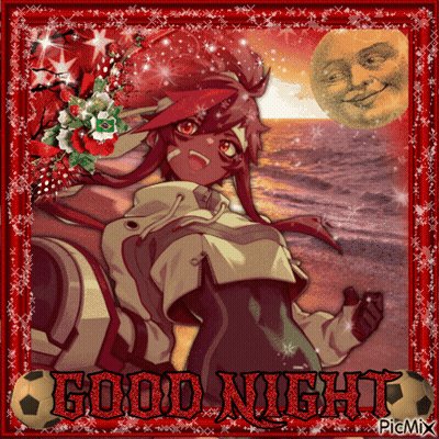 A Picture Of A Girl With A Soccer Ball And The Words Good Night On It GIF