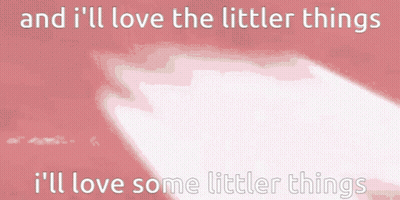 A Picture Of A Girl With A Sword And The Words " And I 'Ll Love The Littler Things " GIF