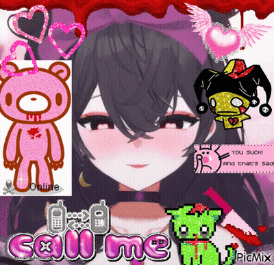 A Picture Of A Girl With A Teddy Bear That Says " You Suck " On It GIF