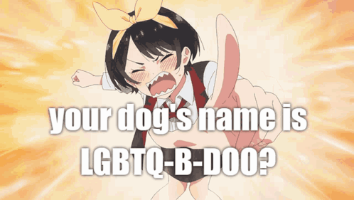 A Picture Of A Girl With A Yellow Bow On Her Head And The Words " What Does The Second " B " Stand For ? " GIF