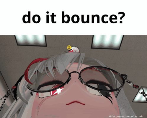A Picture Of A Girl With Glasses And The Words Do It Bounce On Top GIF