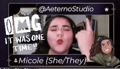 A Picture Of A Girl With Headphones And The Words Omg It Was One Time GIF