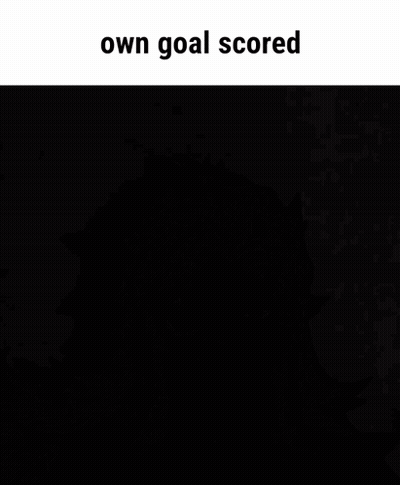 A Picture Of A Girl With Long Hair And The Words Own Goal Scored GIF