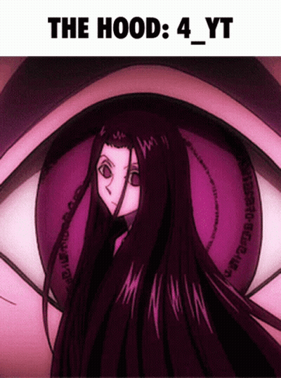 A Picture Of A Girl With Long Hair And The Words " The Hood 4 Yt " GIF