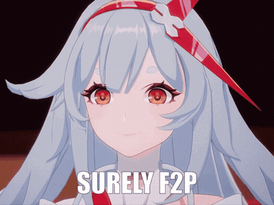 A Picture Of A Girl With Red Eyes And The Words Surely F2p GIF