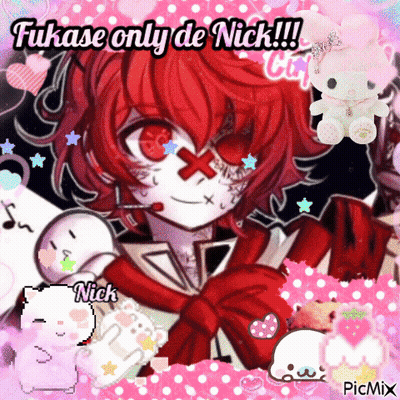 A Picture Of A Girl With Red Hair And The Words Fukase Only De Nick On The Bottom GIF