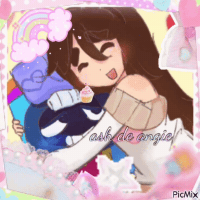 A Picture Of A Girl With The Name Ash De Angie GIF