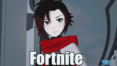 A Picture Of A Girl With The Word Fortnite Written On It GIF