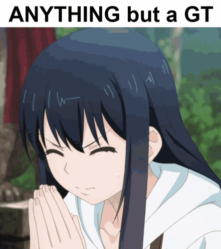 A Picture Of A Girl With The Words Anything But A Gt Below Her GIF