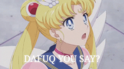 A Picture Of A Girl With The Words " Dafuq You Say " On The Bottom GIF