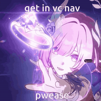 A Picture Of A Girl With The Words Get In Vc Nav Pwease On The Bottom GIF