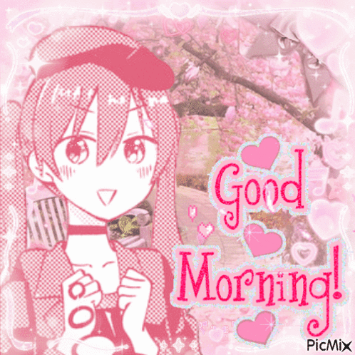A Picture Of A Girl With The Words Good Morning GIF