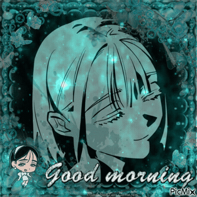 A Picture Of A Girl With The Words Good Morning GIF