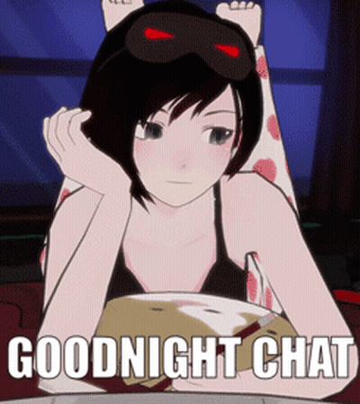 A Picture Of A Girl With The Words Goodnight Chat GIF