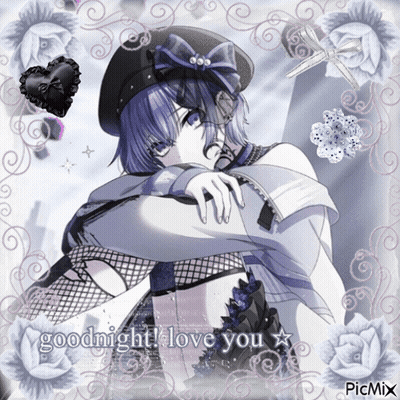 A Picture Of A Girl With The Words " Goodnight Love You " On It GIF