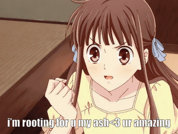 Girl Saying I'm Rooting For U My Ash <3 Ur Amazing GIF