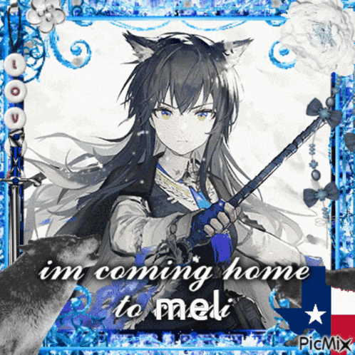 A Picture Of A Girl With The Words Im Coming Home To Me On It GIF