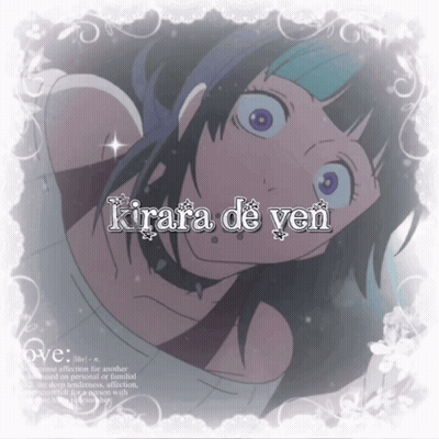 A Picture Of A Girl With The Words Kirara De Yen Written On It GIF