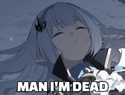 A Picture Of A Girl With The Words Man I 'M Dead Below It GIF