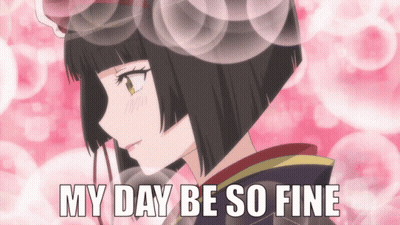 A Picture Of A Girl With The Words My Day Be So Fine Above Her GIF