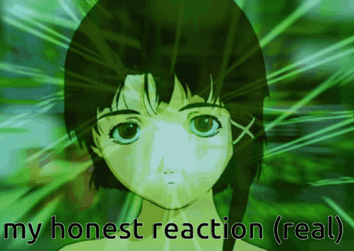 A Picture Of A Girl With The Words " My Honest Reaction ( Real ) " Below It GIF