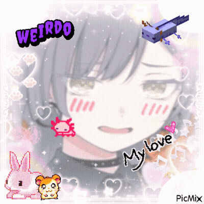 A Picture Of A Girl With The Words My Love Written On The Bottom GIF