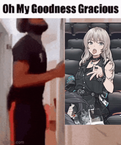 A Picture Of A Girl With The Words Oh My Goodness Gracious GIF