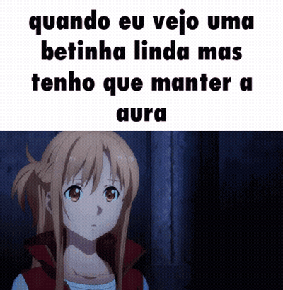 A Picture Of A Girl With The Words Quando Eu Vejo Uma Betinha Linda Mas Tenho Que Manter A Aura GIF