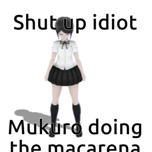 Girl With Words Shut Up Idiot GIF