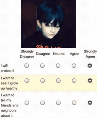 A Picture Of A Girl With The Words Strongly Disagree And Strongly Agree Below It GIF