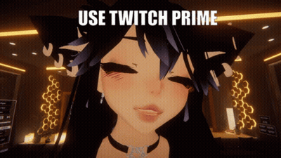 A Picture Of A Girl With The Words Use Twitch Prime GIF