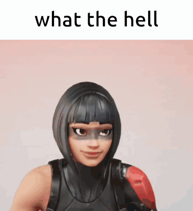 A Picture Of A Girl With The Words " What The Hell " On The Top GIF