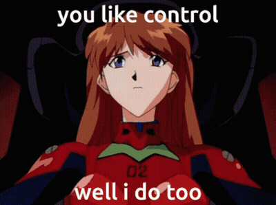 A Picture Of A Girl With The Words You Like Control Well I Do Too On The Bottom GIF