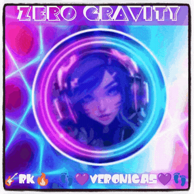 A Picture Of A Girl With The Words Zero Gravity Written On It GIF