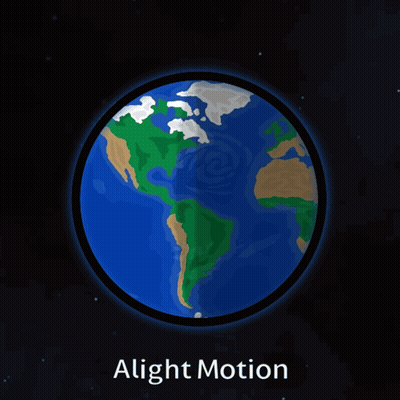 A Picture Of A Globe With The Words Alight Motion Underneath It GIF
