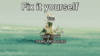 A Picture Of A Goat With The Words Fix It Yourself On It GIF
