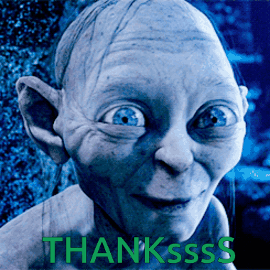 A Picture Of A Goblin With The Words Thanksss Written Below It GIF
