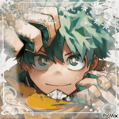 A Picture Of A Green Haired Anime Character With The Words " A Your Best You Are Hope " GIF