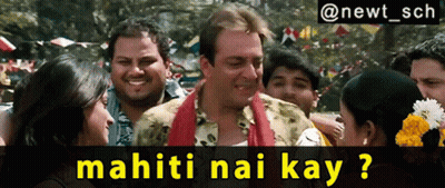 A Picture Of A Group Of People With Mahiti Nai Kay Written Below Them GIF