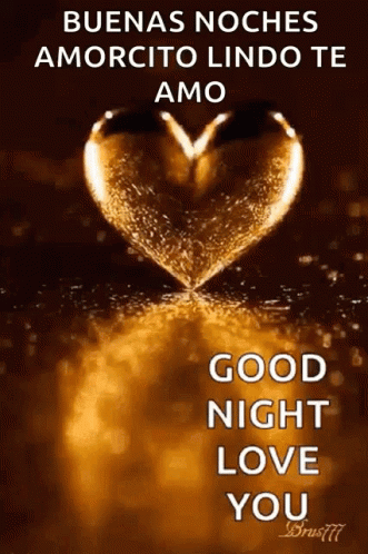 A Picture Of A Heart With The Words Good Night Love You On It GIF