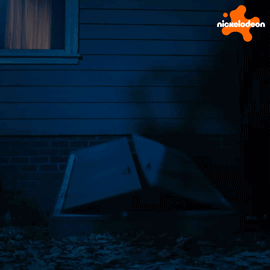 A Picture Of A House With A Nickelodeon Logo On The Corner GIF