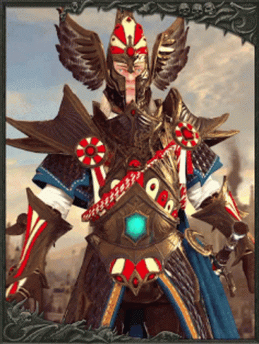 A Picture Of A Knight With A Helmet And A Sword GIF