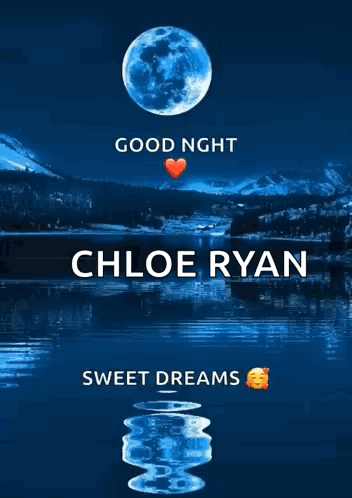 A Picture Of A Lake With The Name Chloe Ryan On It GIF