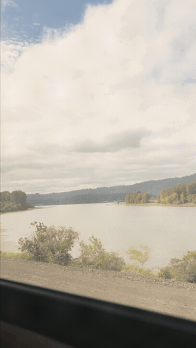 A Picture Of A Lake With The Words Shagarita Below It GIF