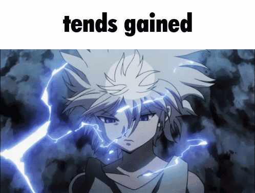 A Picture Of A Lightning Strike With The Words Tends Gained GIF