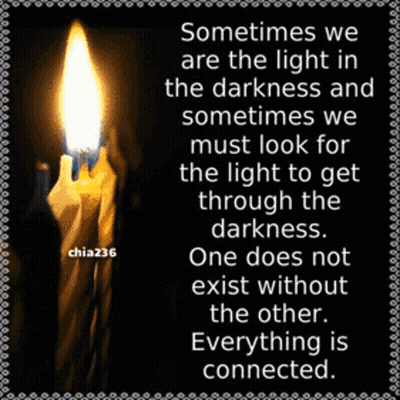 A Picture Of A Lit Candle With A Quote About Light GIF