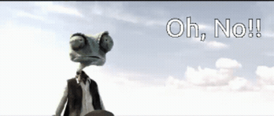A Picture Of A Lizard With The Words Oh No Written On It GIF