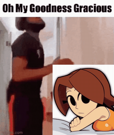 A Picture Of A Man And A Picture Of A Girl With The Text Oh My Goodness Gracious GIF