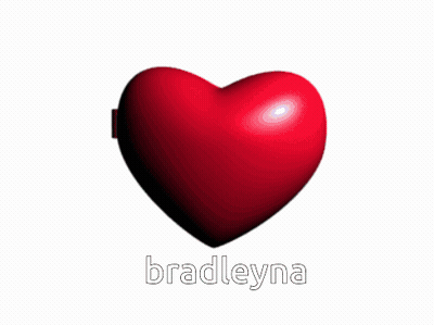 A Picture Of A Man And A Woman In A Heart Shaped Frame With The Name Bradleyna On The Bottom GIF